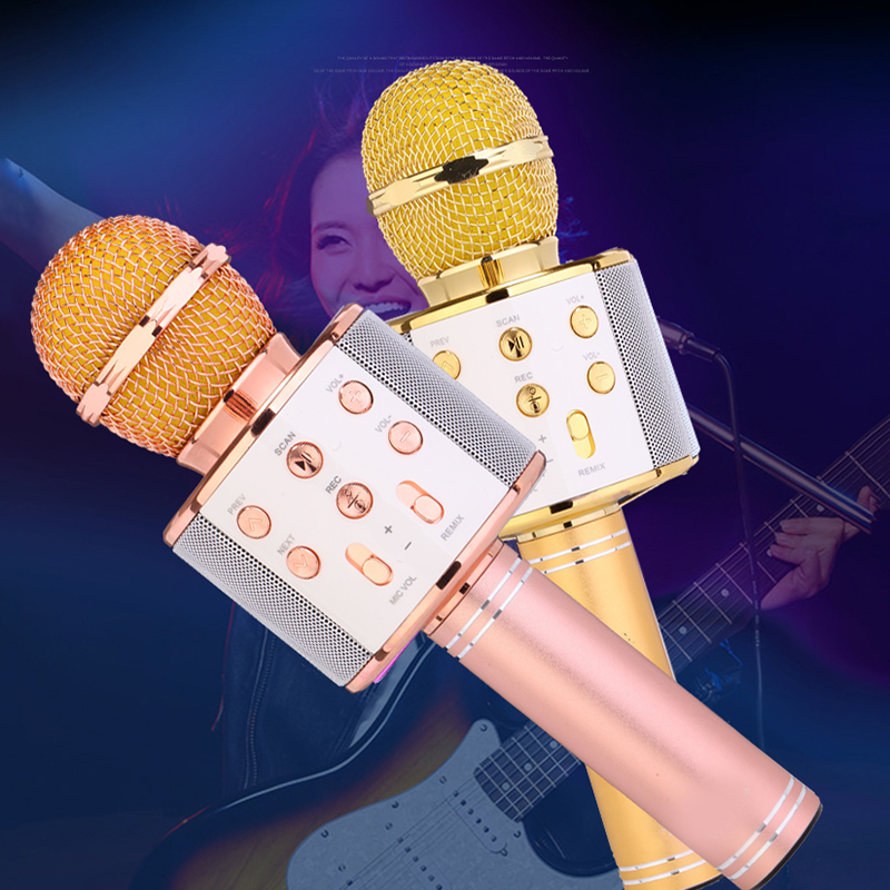 Wireless Bluetooth Mikrofon KTV Karaoke Mic Microphone Lautsprecher