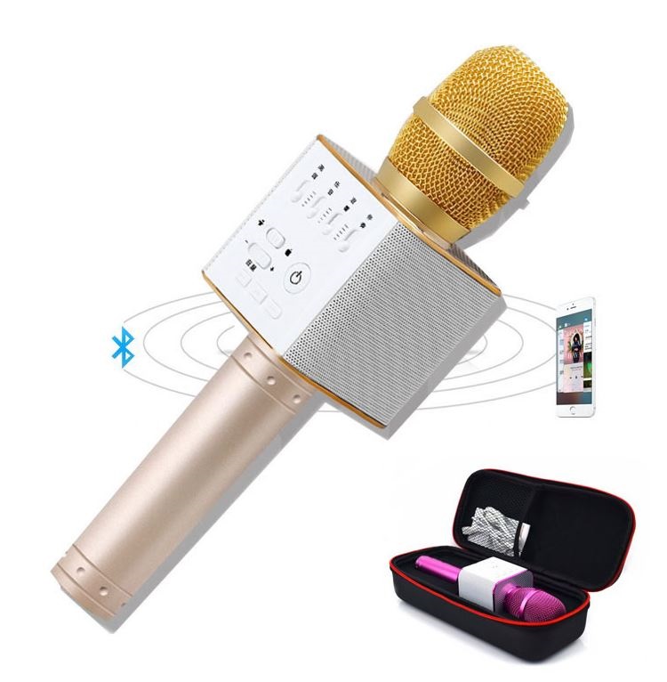 Wireless Bluetooth Karaoke Mikrofon Lautsprecher Handheld Mic KTV