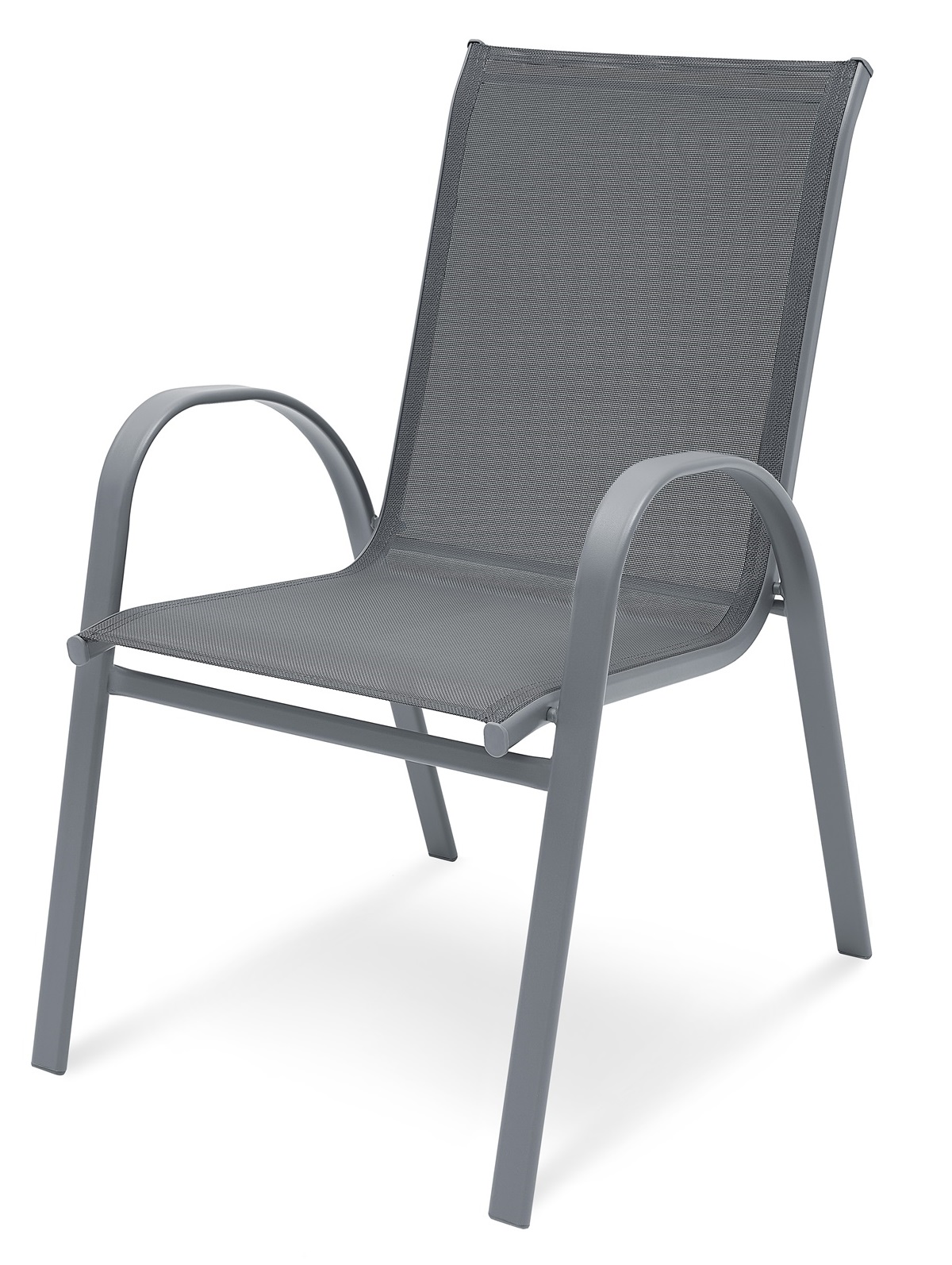 7 Stück Garten Set Tisch und 6 Stühle Möbelset stapelbare Stühle graues